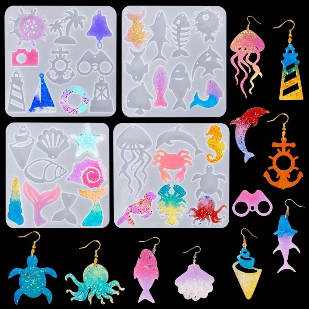 Aquarium Fish Accessories - Das Set aus Ohrring- und Anhängerformen