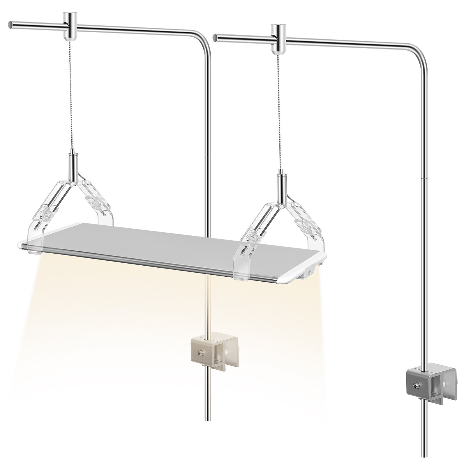 Aquarium Fish Freshwater - 2 Stück Aquarium-Lampenhalter, unterstützt Lichtaufhänger-Halterung, Aluminiumlegierungsgestelle,