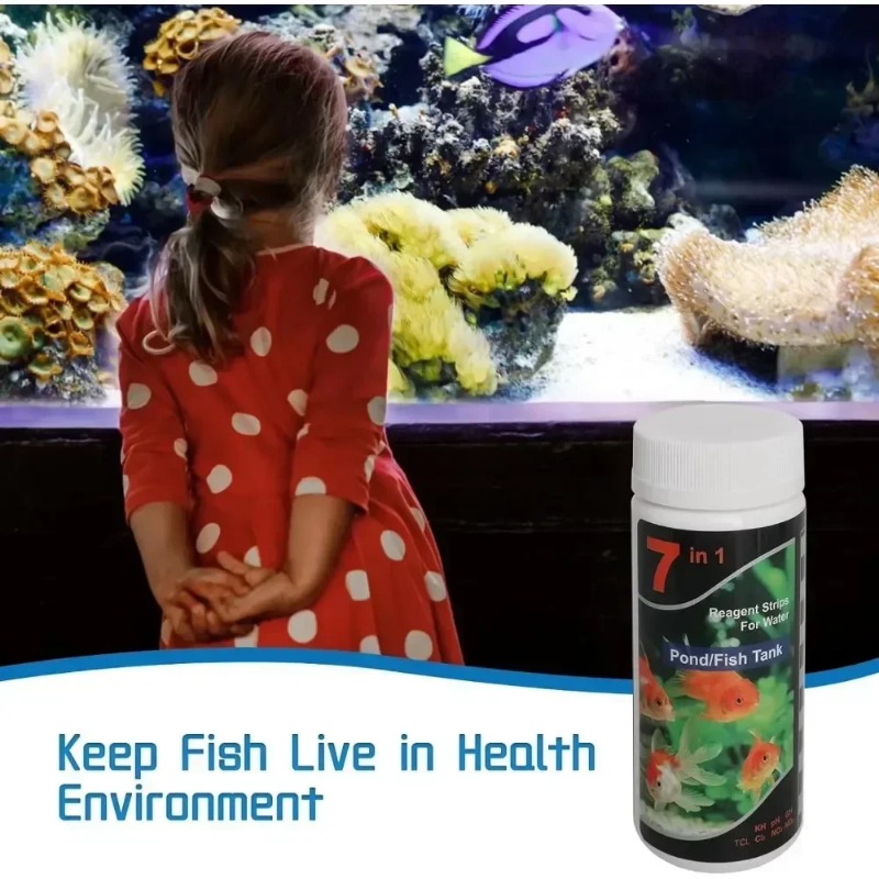 Aquarium Fish Freshwater - Aquarium-Teststreifen für Süßwasser, Schwimmbad, Aquariumwasser, pH-Teststreifen