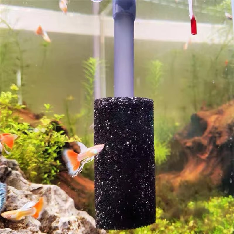 Aquarium Fish Black - 5er-Pack Vorfilterschwamm für Aquarien, schwarze Schaumstoffrollen,