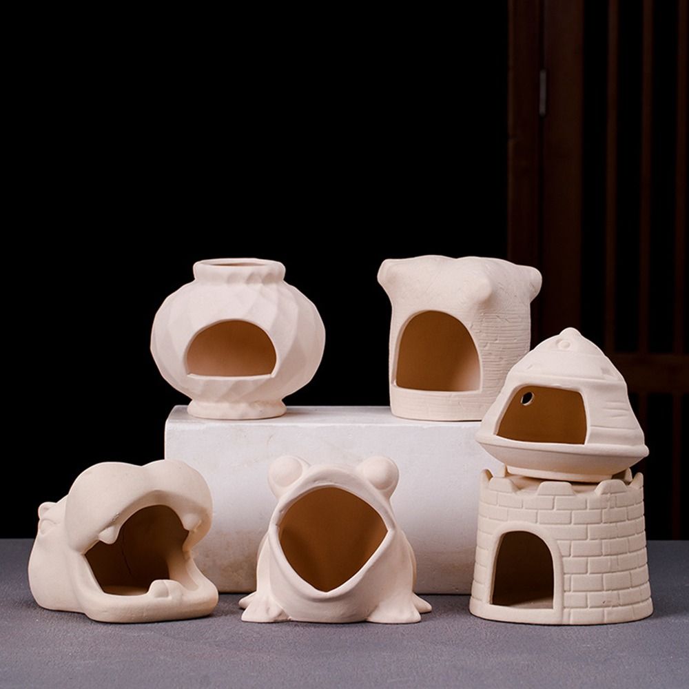 Aquarium Fish Hide - Keramik-Aquarium-Garnelenversteck, dekorativer, multifunktionaler Fischversteck, kreatives Zuchthaus