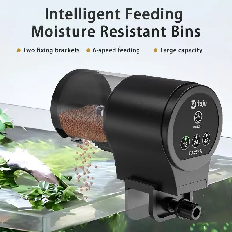 Aquarium Fish Feeder Automatic - Aquarium-Feeder, intelligenter zeitgesteuerter Feeder, dekoratives Fischschildkrötenfutter,