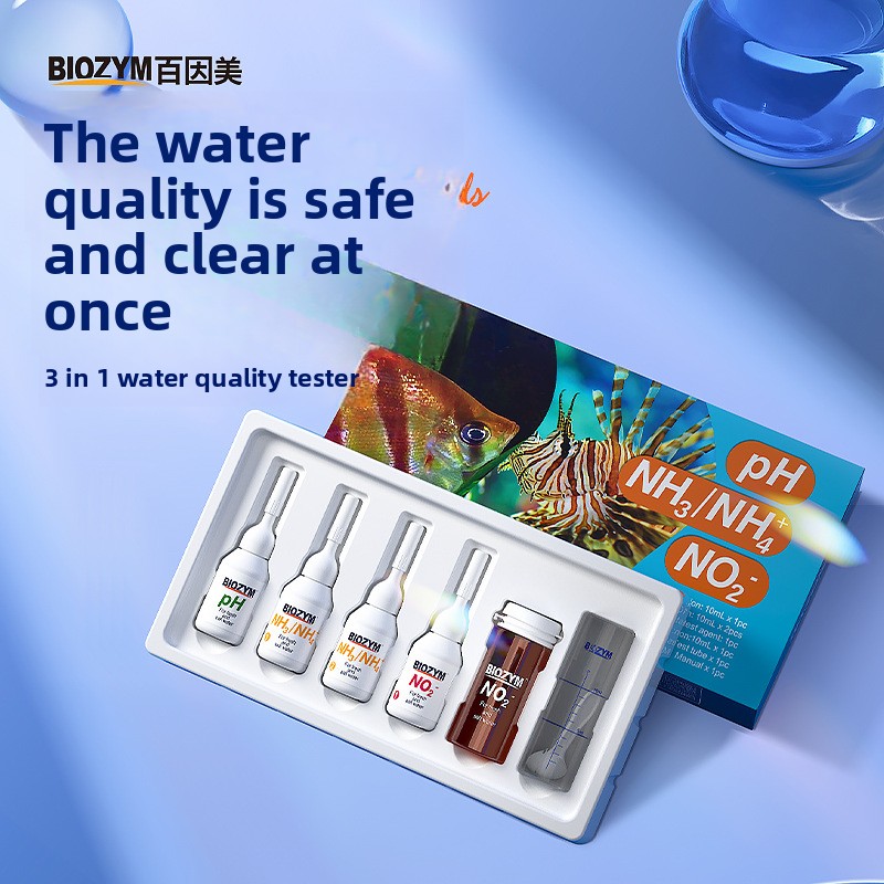 Aquarium Fish Freshwater - BIOZYM Aquarium-Testkit – Nitrit/PH/Ammonia-Wasserqualitätstester für Süßwasser-