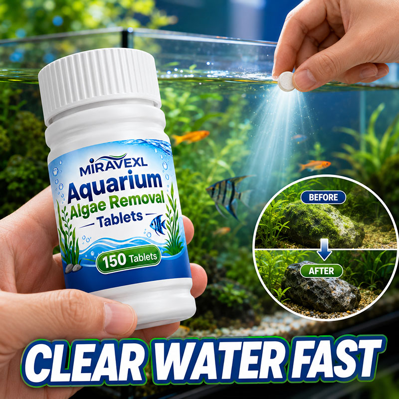 Aquarium Fish Freshwater - MIRAVEXL 150 Aquarium-Algenentfernungstabletten, Sicherer Algenkiller-Reiniger, Schnelle
