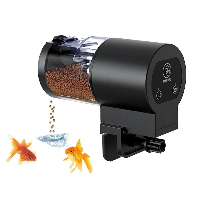 Aquarium Fish Feeder Automatic - 100ml Digitaler Automatischer Fischfütterer mit Timer