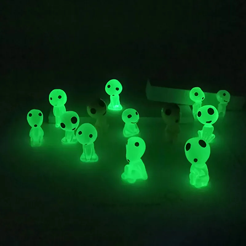 Aquarium Fish Land - Leuchtende Elfen-Minifiguren, Aquarium-Deko, Kodama, im Dunkeln