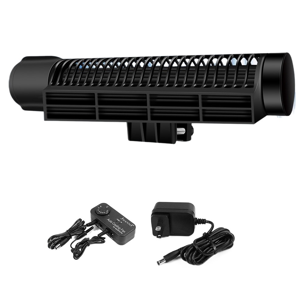 Aquarium Fish Black - Frequenzumwandlungsfähiger Aquarium-Kühlventilator, Geräuscharm mit Automatischer Temperaturregelung,