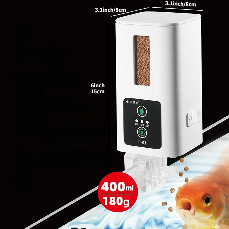 Aquarium Fish Feeder Automatic - 400 ml Aquarium Automatic Feeder Aquarium