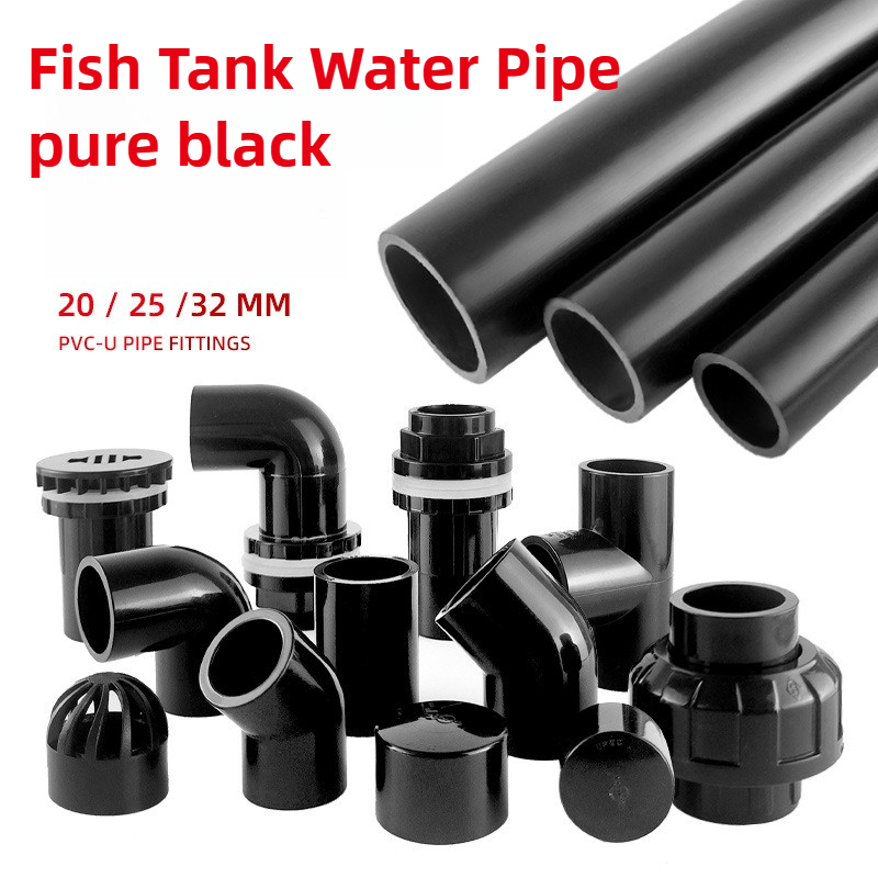Aquarium Fish Black - PVC Schwarz Aquarium Wasser Rohr Kunststoff