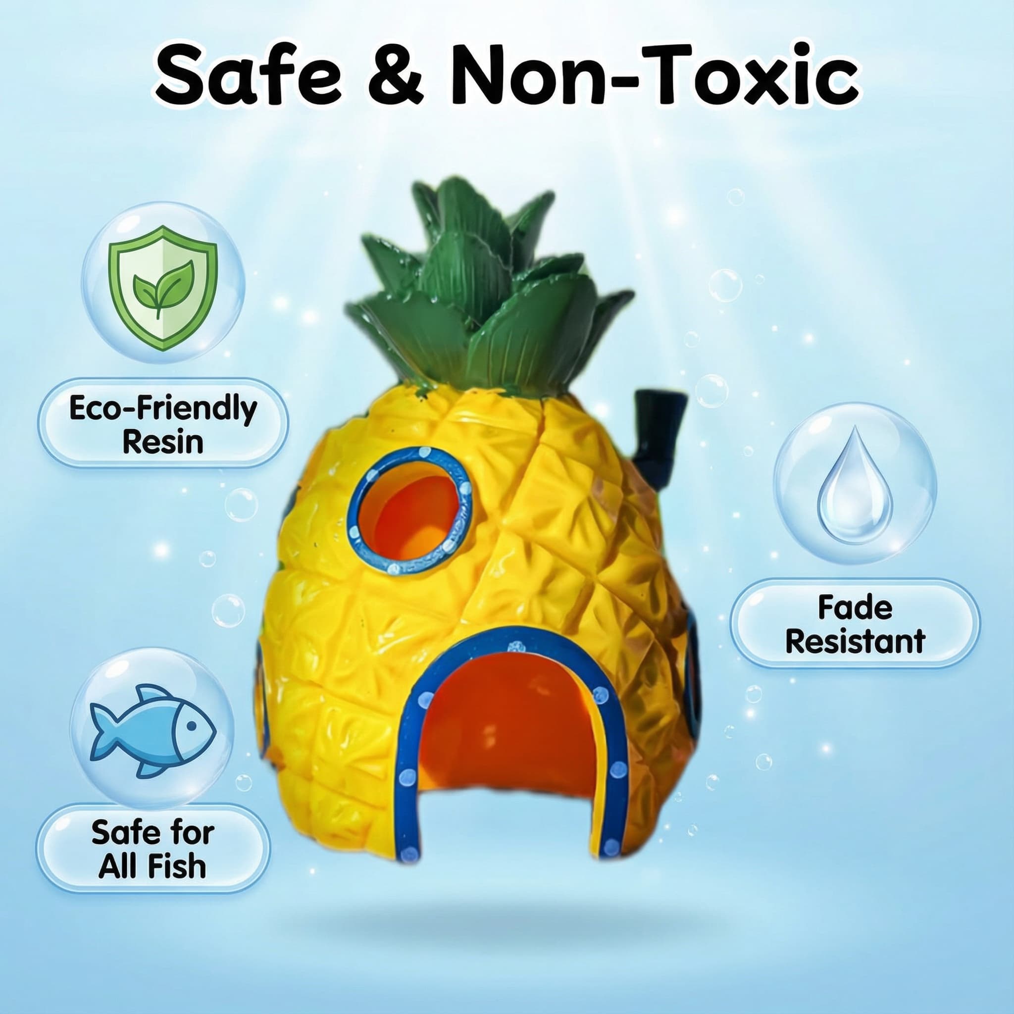 Ananas-Haus-Aquarium-Dekoratio – Aquarium Fish Hide Bewertung und Preis